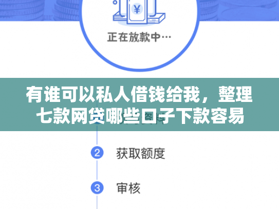 有谁可以私人借钱给我，整理七款网贷哪些口子下款容易