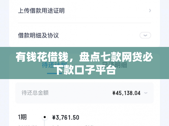 有钱花借钱，盘点七款网贷必下款口子平台