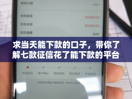 求当天能下款的口子，带你了解七款征信花了能下款的平台
