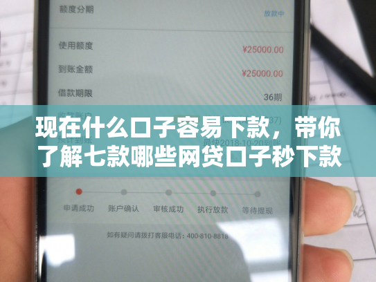 现在什么口子容易下款，带你了解七款哪些网贷口子秒下款