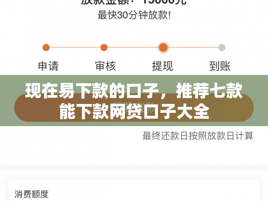 现在易下款的口子，推荐七款能下款网贷口子大全