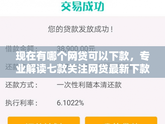 现在有哪个网贷可以下款，专业解读七款关注网贷最新下款口子
