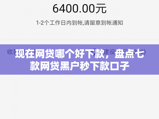 现在网贷哪个好下款，盘点七款网贷黑户秒下款口子