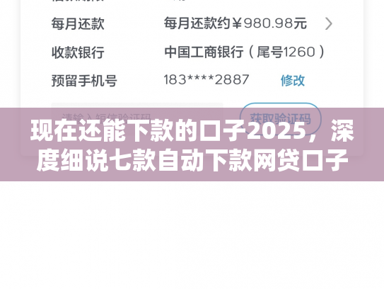 现在还能下款的口子2025，深度细说七款自动下款网贷口子