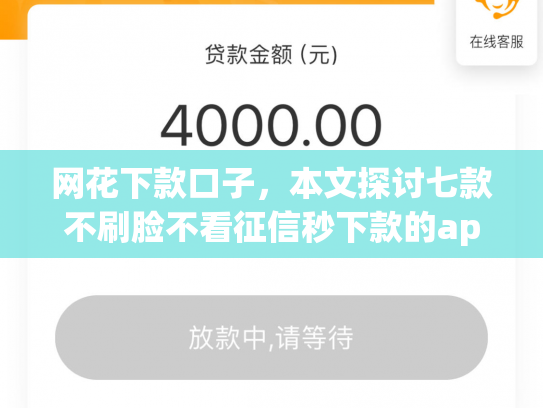 网花下款口子，本文探讨七款不刷脸不看征信秒下款的app
