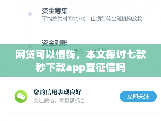网贷可以借钱，本文探讨七款秒下款app查征信吗