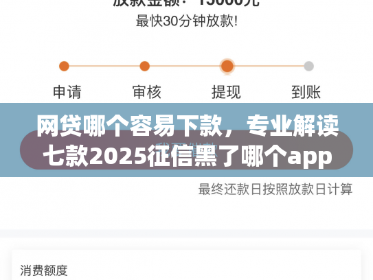 网贷哪个容易下款，专业解读七款2025征信黑了哪个app还能下款