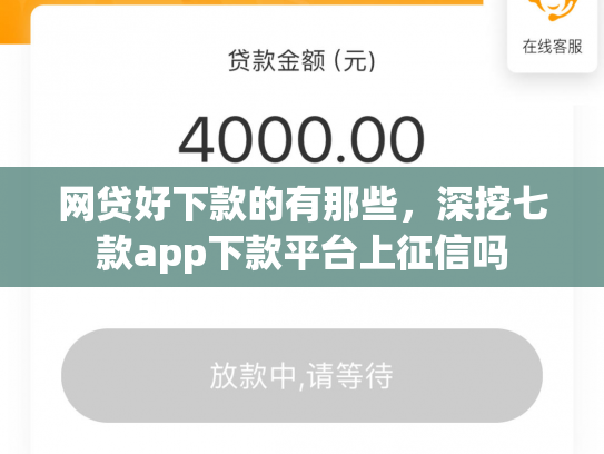 网贷好下款的有那些，深挖七款app下款平台上征信吗