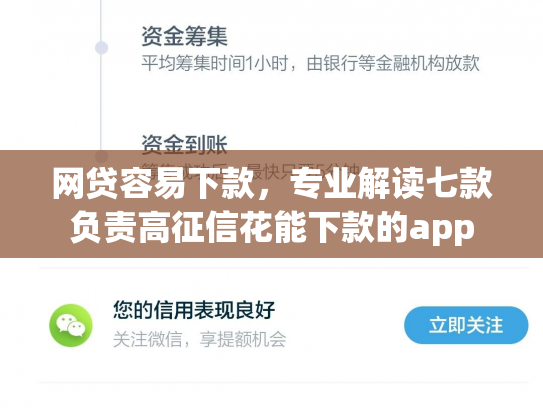 网贷容易下款，专业解读七款负责高征信花能下款的app