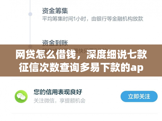 网贷怎么借钱，深度细说七款征信次数查询多易下款的app