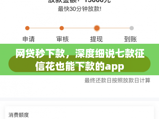 网贷秒下款，深度细说七款征信花也能下款的app