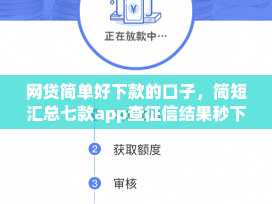 网贷简单好下款的口子，简短汇总七款app查征信结果秒下款