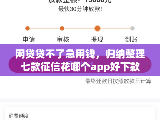网贷贷不了急用钱，归纳整理七款征信花哪个app好下款
