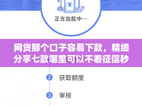 网贷那个口子容易下款，精细分享七款哪里可以不看征信秒下款app