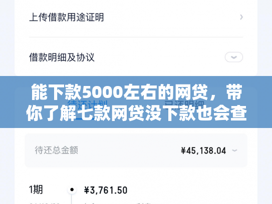 能下款5000左右的网贷，带你了解七款网贷没下款也会查征信吗