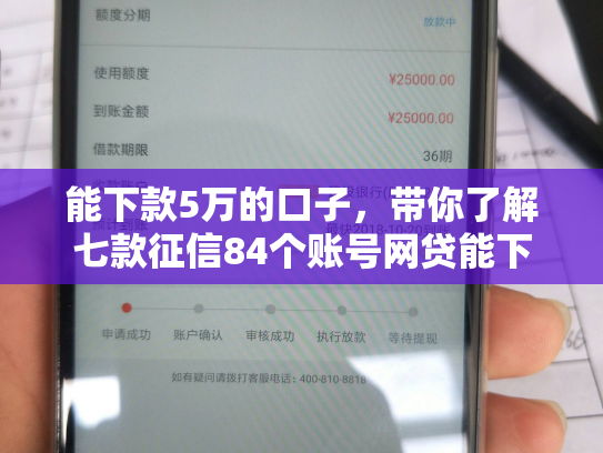 能下款5万的口子，带你了解七款征信84个账号网贷能下款吗