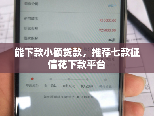 能下款小额贷款，推荐七款征信花下款平台