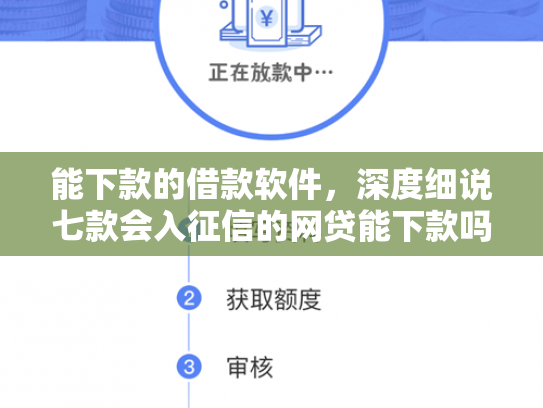 能下款的借款软件，深度细说七款会入征信的网贷能下款吗