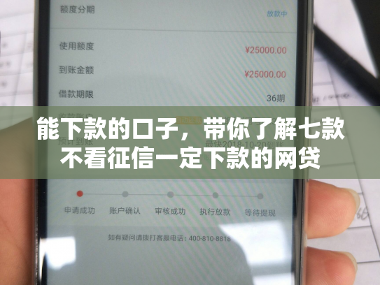 能下款的口子，带你了解七款不看征信一定下款的网贷