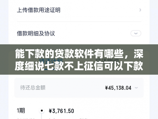 能下款的贷款软件有哪些，深度细说七款不上征信可以下款的网贷