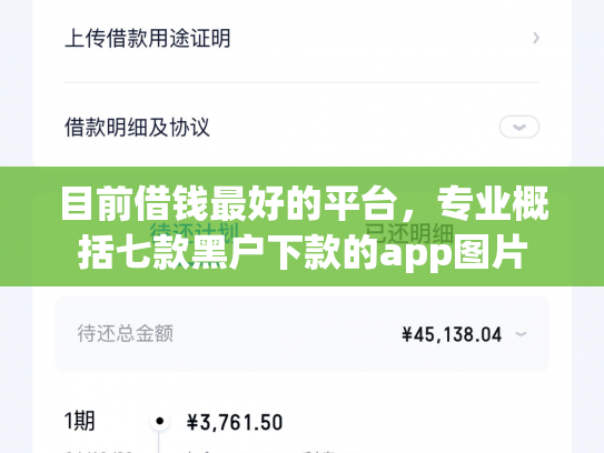 目前借钱最好的平台，专业概括七款黑户下款的app图片