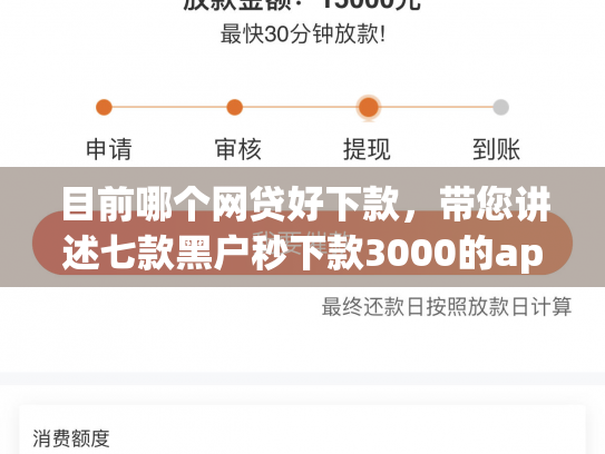 目前哪个网贷好下款，带您讲述七款黑户秒下款3000的app