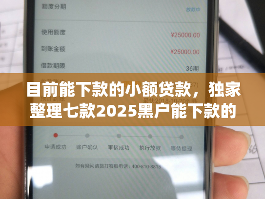目前能下款的小额贷款，独家整理七款2025黑户能下款的app