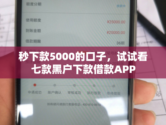 秒下款5000的口子，试试看七款黑户下款借款APP