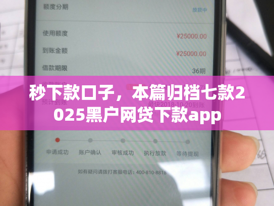 秒下款口子，本篇归档七款2025黑户网贷下款app