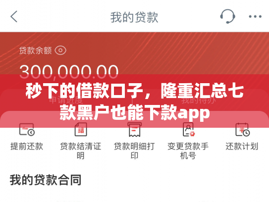 秒下的借款口子，隆重汇总七款黑户也能下款app