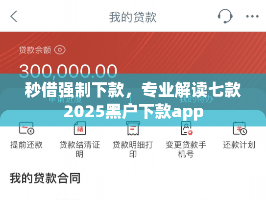 秒借强制下款，专业解读七款2025黑户下款app