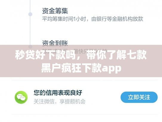 秒贷好下款吗，带你了解七款黑户疯狂下款app