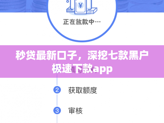 秒贷最新口子，深挖七款黑户极速下款app