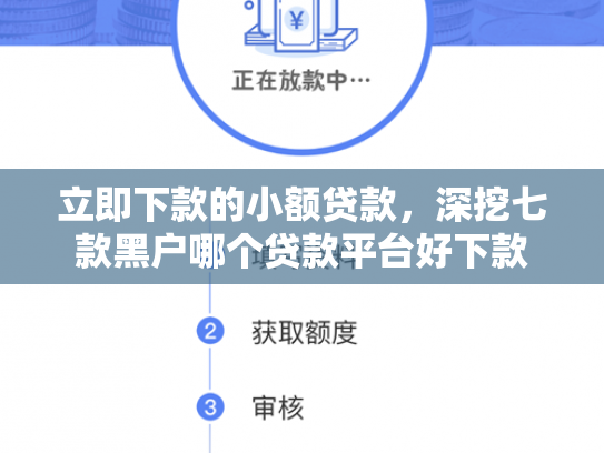 立即下款的小额贷款，深挖七款黑户哪个贷款平台好下款