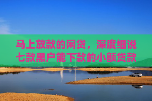 马上放款的网贷，深度细说七款黑户能下款的小额贷款app