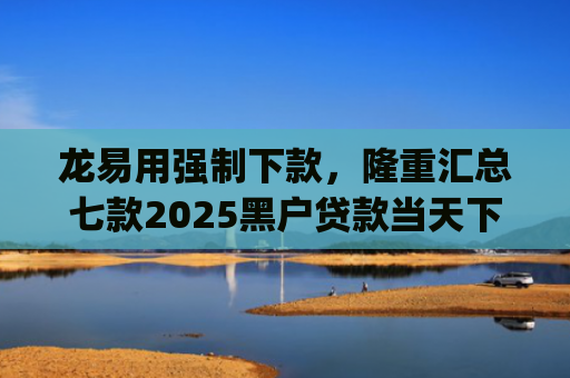 龙易用强制下款，隆重汇总七款2025黑户贷款当天下款app