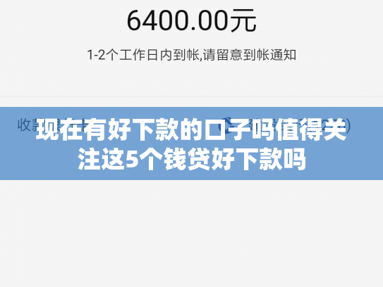 现在有好下款的口子吗值得关注这5个钱贷好下款吗
