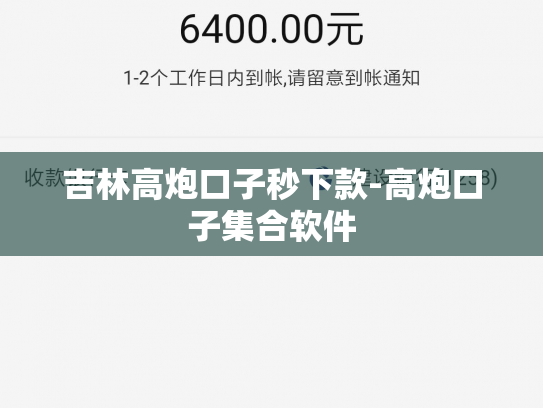 吉林高炮口子秒下款-高炮口子集合软件