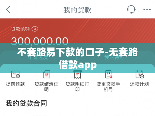不套路易下款的口子-无套路借款app