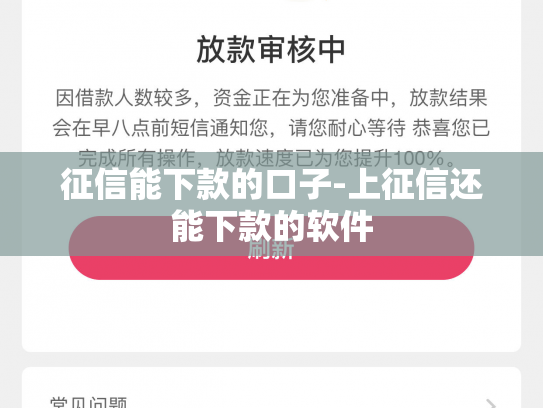 征信能下款的口子-上征信还能下款的软件