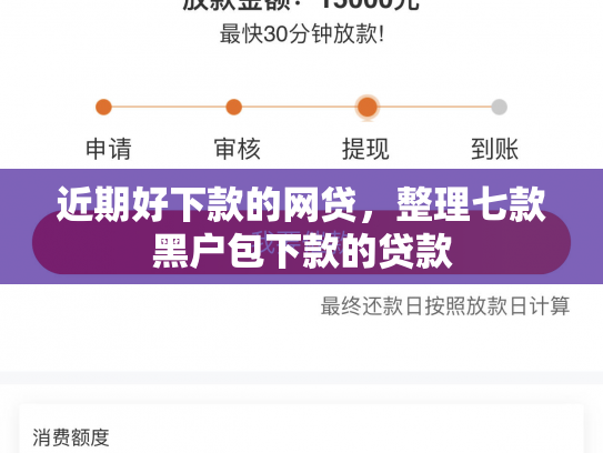 近期好下款的网贷，整理七款黑户包下款的贷款