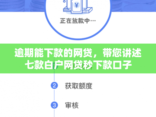 逾期能下款的网贷，带您讲述七款白户网贷秒下款口子