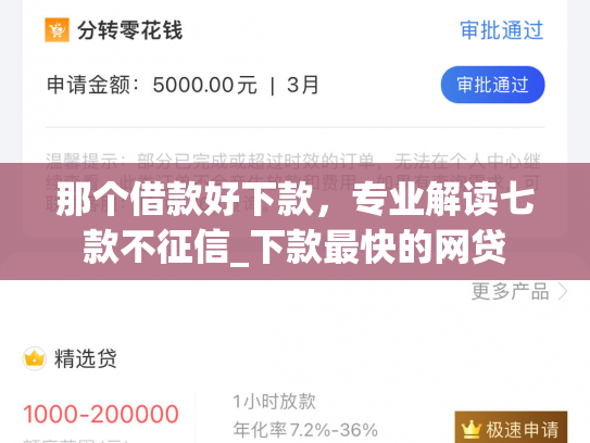 那个借款好下款，专业解读七款不征信_下款最快的网贷