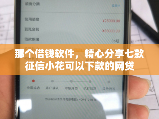 那个借钱软件，精心分享七款征信小花可以下款的网贷