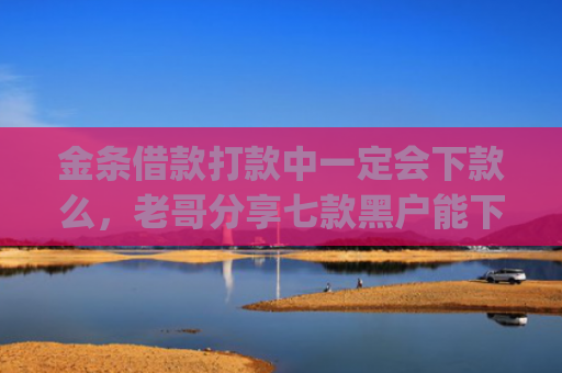 金条借款打款中一定会下款么，老哥分享七款黑户能下款贷款app