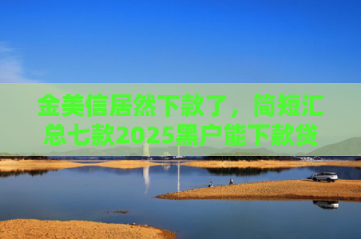 金美信居然下款了，简短汇总七款2025黑户能下款贷款