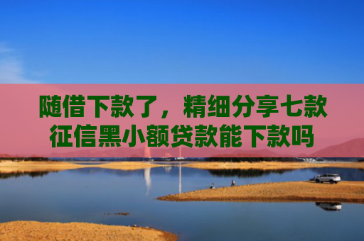 随借下款了，精细分享七款征信黑小额贷款能下款吗
