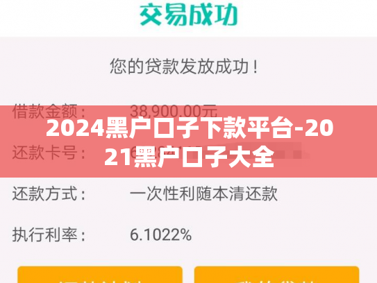 2024黑户口子下款平台-2021黑户口子大全