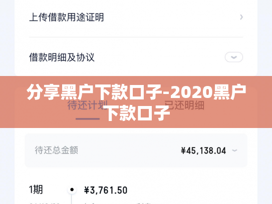 分享黑户下款口子-2020黑户下款口子