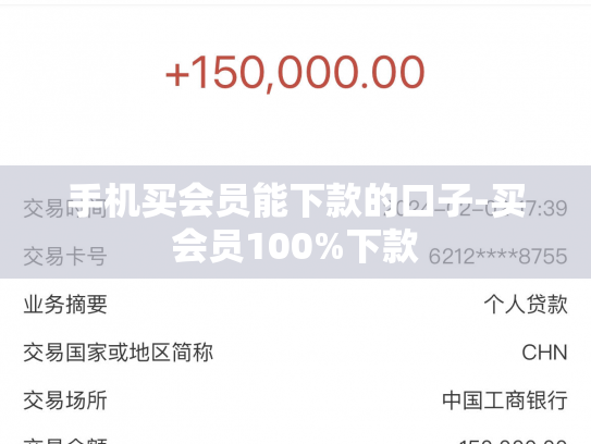 手机买会员能下款的口子-买会员100%下款